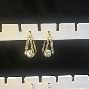 Elegant Gold and Silver Drop Earrings